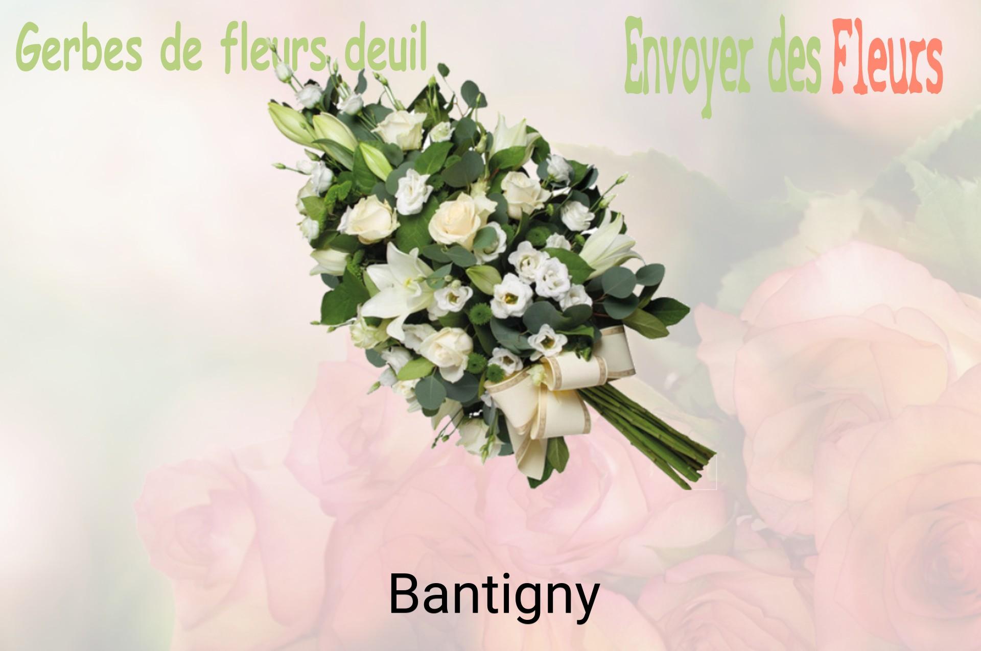 Gerbe de fleurs de deuil livrée à Bantigny
